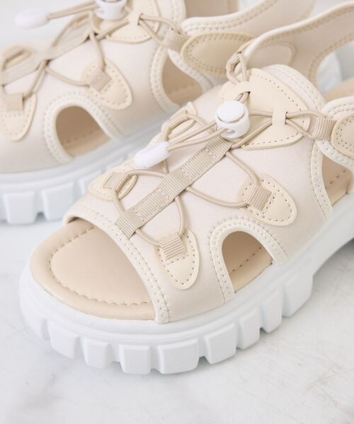 ems excite（エムズエキサイト）の「スポーツサンダル（サンダル・レディース・ブラック/ライトベージュ/オフホワイト・MEDIUM/LARGE）」の18枚目の写真