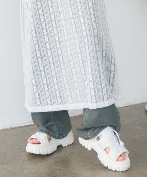 ems excite（エムズエキサイト）の「スポーツサンダル（サンダル・レディース・ブラック/ライトベージュ/オフホワイト・MEDIUM/LARGE）」の2枚目の写真