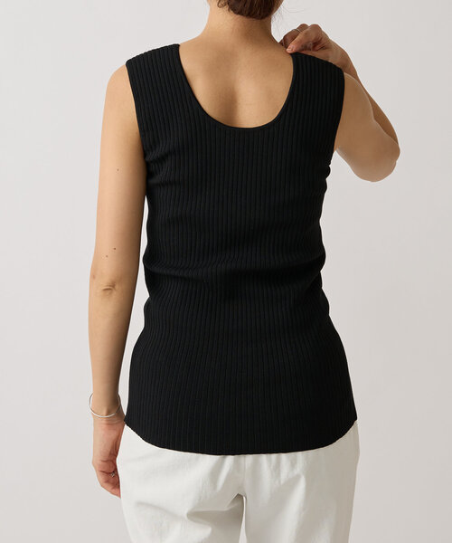 BEARDSLEY(ビアズリー)の「リブタンクトップ(タンクトップ・レディース・ホワイト/ブラック・FREE)」の4枚目の写真