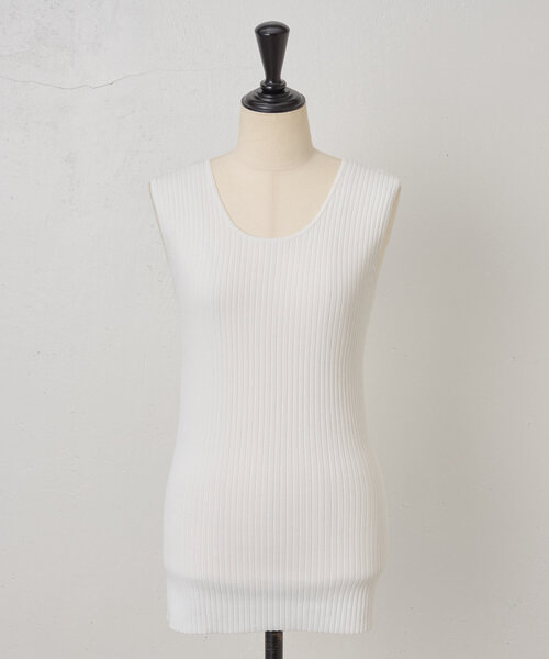 BEARDSLEY(ビアズリー)の「リブタンクトップ(タンクトップ・レディース・ホワイト/ブラック・FREE)」の11枚目の写真