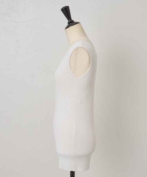 BEARDSLEY(ビアズリー)の「リブタンクトップ(タンクトップ・レディース・ホワイト/ブラック・FREE)」の13枚目の写真