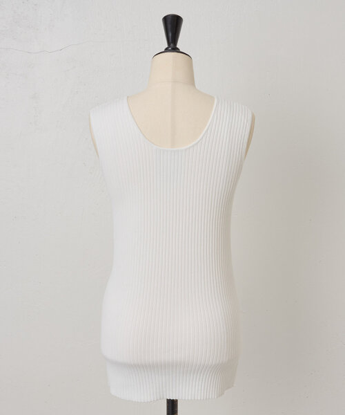 【新品】BEARDSLEY ビアズリー シャツタンク ホワイト 1サイズ セール】リブタンクトップ（ニット/セーター）｜BEARDSLEY