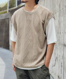 フクレジャカードフェイクベストTシャツ