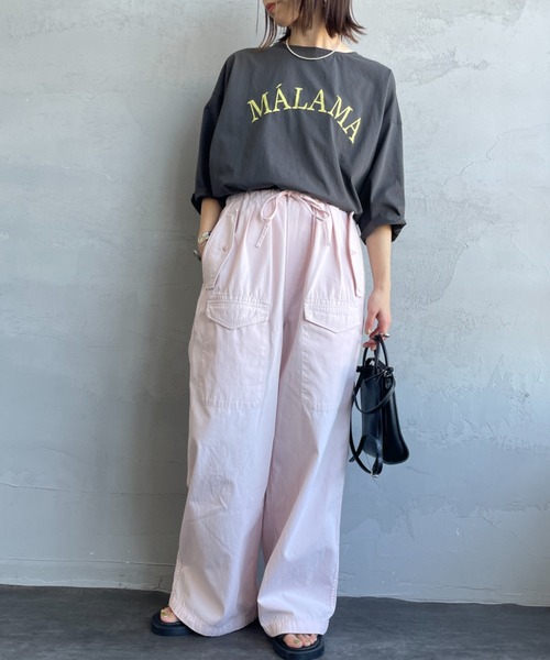 セール】[MICA&DEAL/マイカアンドディール] MALAMA 5分袖ロゴ