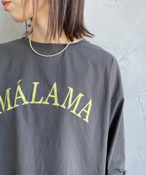 tシャツ 「MICA＆DEAL/マイカアンドディール」 MALAMA 5分袖ロゴプリント Tシャツ レディース セール】[MICA&DEAL/マイカアンドディール] MALAMA 5分袖ロゴ