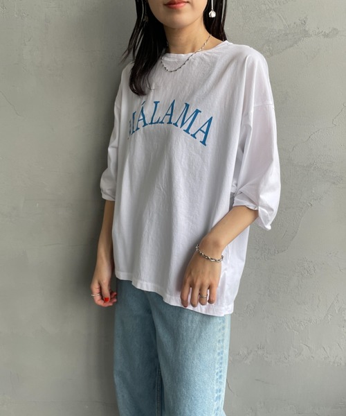 セール】[MICA&DEAL/マイカアンドディール] MALAMA 5分袖ロゴ