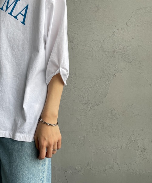tシャツ 「MICA＆DEAL/マイカアンドディール」 MALAMA 5分袖ロゴプリント Tシャツ レディース セール】[MICA&DEAL/マイカアンドディール] MALAMA 5分袖ロゴ