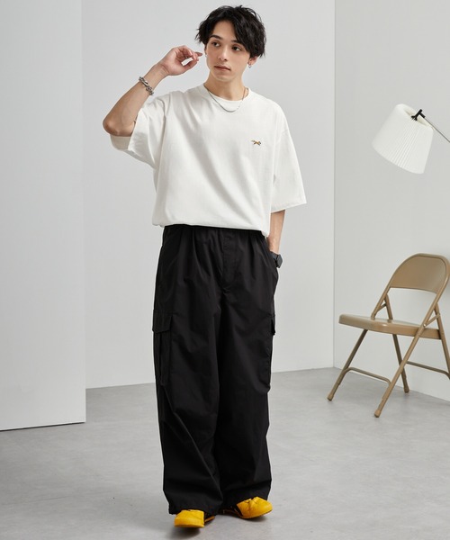 PENNEYS/ペニーズ別注THEFOXロゴワンポイントワッペン刺繍オーバーサイズ半袖Tシャツ