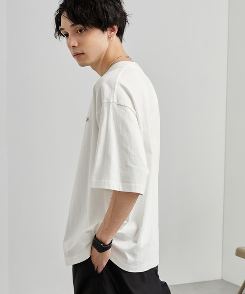 PENNEYS/ペニーズ別注THEFOXロゴワンポイントワッペン刺繍オーバーサイズ半袖Tシャツ