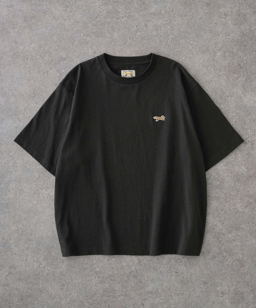 PENNEYS（ぺニーズ）の「PENNEYS/ペニーズ 別注 THE FOX ロゴ ワンポイントワッペン刺繍 オーバーサイズ半袖Tシャツ（Tシャツ/カットソー・レディース・チャコール/ホワイト/ライトグレー/ダークネイビー/ピンク/アイボリー系/ブラック/ベージュ系/ブラック系/サックスブルー・S/M/L）」の20枚目の写真