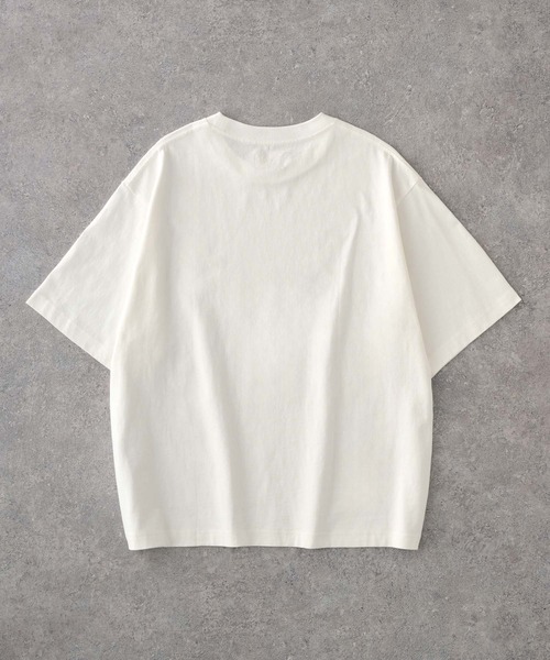 PENNEYS（ぺニーズ）の「PENNEYS/ペニーズ 別注 THE FOX ロゴ ワンポイントワッペン刺繍 オーバーサイズ半袖Tシャツ（Tシャツ/カットソー・レディース・チャコール/ホワイト/ライトグレー/ダークネイビー/ピンク/アイボリー系/ブラック/ベージュ系/ブラック系/サックスブルー・S/M/L）」の11枚目の写真