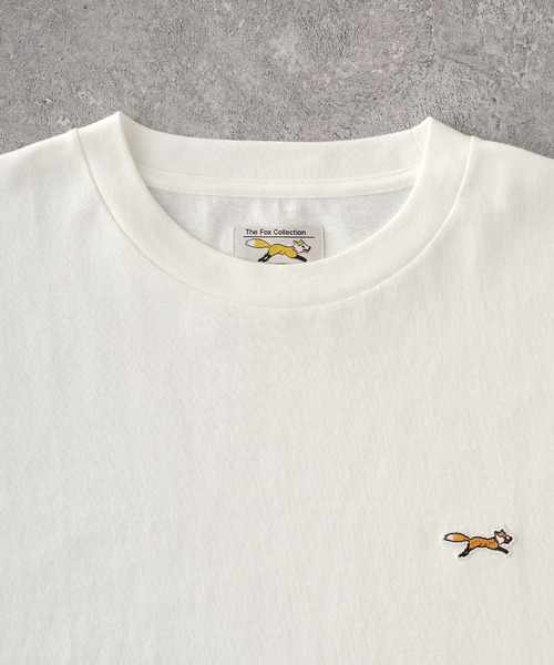 PENNEYS（ぺニーズ）の「PENNEYS/ペニーズ 別注 THE FOX ロゴ ワンポイントワッペン刺繍 オーバーサイズ半袖Tシャツ（Tシャツ/カットソー・レディース・チャコール/ホワイト/ライトグレー/ダークネイビー/ピンク/アイボリー系/ブラック/ベージュ系/ブラック系/サックスブルー・S/M/L）」の12枚目の写真