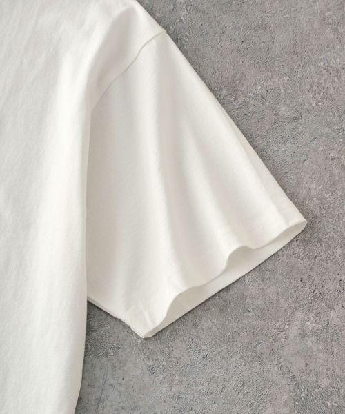 PENNEYS（ぺニーズ）の「PENNEYS/ペニーズ 別注 THE FOX ロゴ ワンポイントワッペン刺繍 オーバーサイズ半袖Tシャツ（Tシャツ/カットソー・レディース・チャコール/ホワイト/ライトグレー/ダークネイビー/ピンク/アイボリー系/ブラック/ベージュ系/ブラック系/サックスブルー・S/M/L）」の16枚目の写真