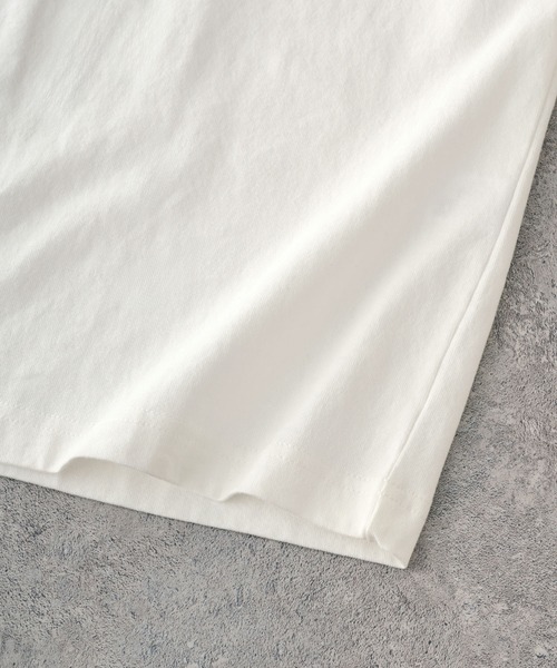 PENNEYS（ぺニーズ）の「PENNEYS/ペニーズ 別注 THE FOX ロゴ ワンポイントワッペン刺繍 オーバーサイズ半袖Tシャツ（Tシャツ/カットソー・レディース・チャコール/ホワイト/ライトグレー/ダークネイビー/ピンク/アイボリー系/ブラック/ベージュ系/ブラック系/サックスブルー・S/M/L）」の17枚目の写真