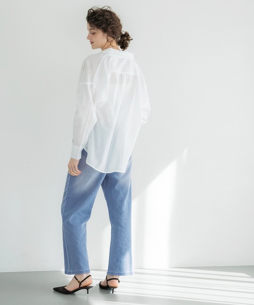 coca（coca）（コカ）の「【WEB限定セール】度甘デニムワイドパンツ（デニムパンツ・レディース・アイボリー/ブルー・S/L/M）」の20枚目の写真