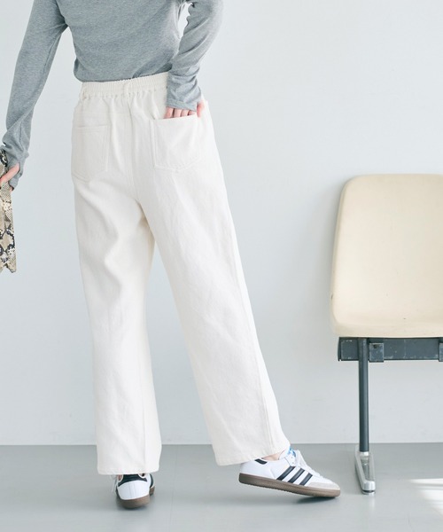 coca（coca）（コカ）の「【WEB限定セール】度甘デニムワイドパンツ（デニムパンツ・レディース・アイボリー/ブルー・S/L/M）」の6枚目の写真