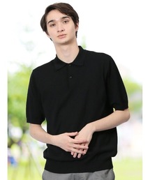 m.f.editorial（エムエフエディトリアル）の「【ウォッシャブル】m.f.エディトリアル メンズ  綿混ニット ポロシャツ（ポロシャツ）」