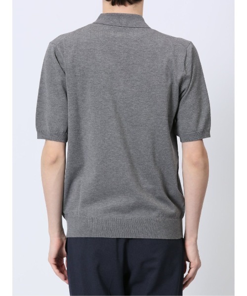 m.f.editorial（エムエフエディトリアル）の「【ウォッシャブル】m.f.エディトリアル メンズ  綿混ニット ポロシャツ（ポロシャツ・メンズ・ブラック/グレー系その他2/ベージュ/ホワイト・MEDIUM/LARGE/X-LARGE）」の16枚目の写真