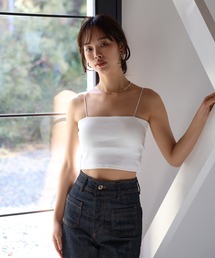 detachable bra cropped camisole / 取り外し可能カップ付きクロップドキャミ
