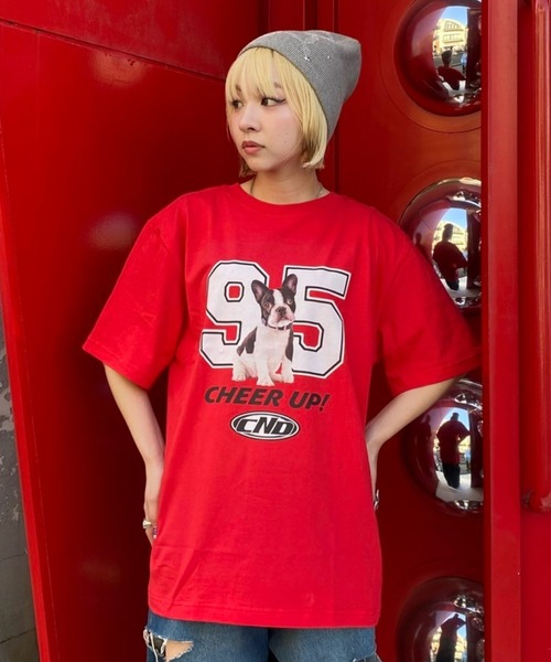 Candy Stripper（キャンディストリッパー）の「CHEER UP! Tシャツ（Tシャツ/カットソー・レディース・レッド/オフホワイト/ライトブルー/ブラック・M/L/XL）」の15枚目の写真