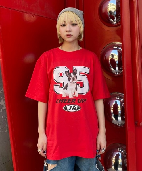 Candy Stripper（キャンディストリッパー）の「CHEER UP! Tシャツ（Tシャツ/カットソー・レディース・レッド/オフホワイト/ライトブルー/ブラック・M/L/XL）」の16枚目の写真