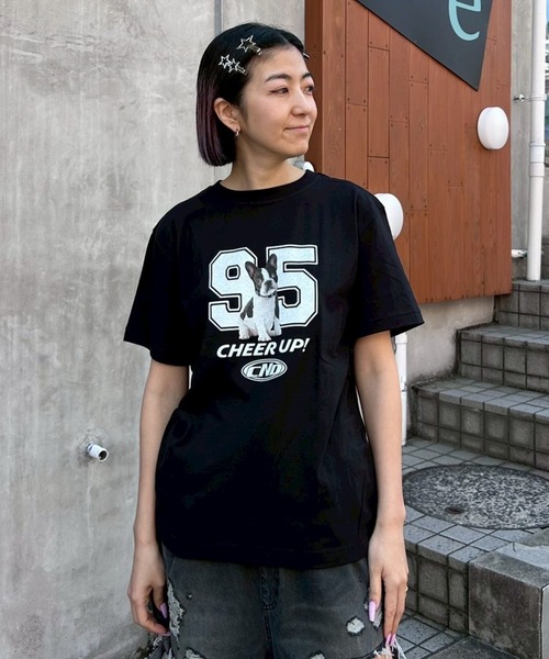 Candy Stripper（キャンディストリッパー）の「CHEER UP! Tシャツ（Tシャツ/カットソー・レディース・レッド/オフホワイト/ライトブルー/ブラック・M/L/XL）」の17枚目の写真