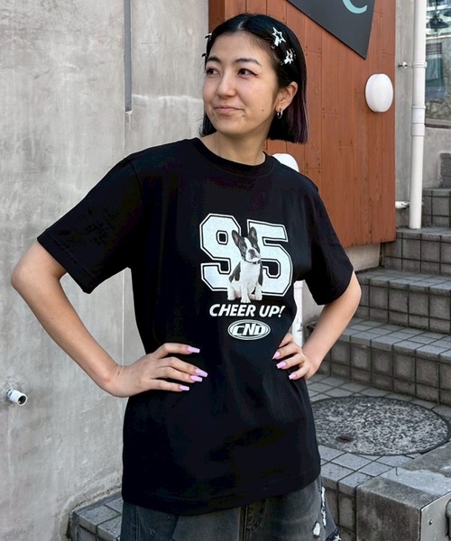 Candy Stripper（キャンディストリッパー）の「CHEER UP! Tシャツ（Tシャツ/カットソー・レディース・レッド/オフホワイト/ライトブルー/ブラック・M/L/XL）」の18枚目の写真