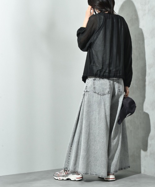 INTERPLANET（インタープラネット）の「ノーカラーＥボイルブルゾン（ブルゾン・レディース・ブラック/ライトグレー/カーキ・FREE）」の8枚目の写真