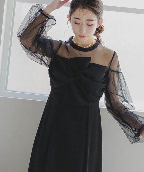birei(ビレイ)の「フロントノットドレス(ドレス・レディース・ネイビー/チャコール/ブラック・M)」の22枚目の写真