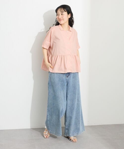 CRAFT STANDARD BOUTIQUE(クラフトスタンダードブティック)の「デニムタックパンツ(デニムパンツ・レディース・ライトインディゴブルー/ダークインディゴブルー・L/M)」の17枚目の写真