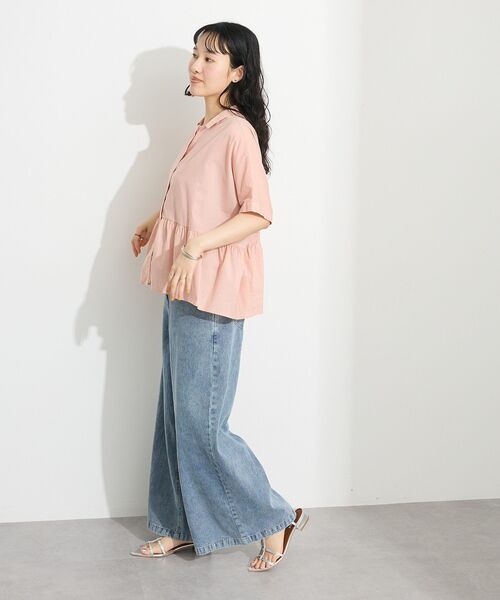 CRAFT STANDARD BOUTIQUE(クラフトスタンダードブティック)の「デニムタックパンツ(デニムパンツ・レディース・ライトインディゴブルー/ダークインディゴブルー・L/M)」の18枚目の写真