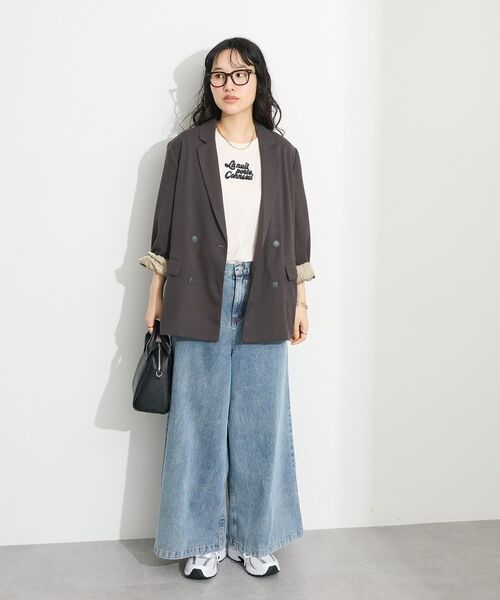 CRAFT STANDARD BOUTIQUE(クラフトスタンダードブティック)の「デニムタックパンツ(デニムパンツ・レディース・ライトインディゴブルー/ダークインディゴブルー・L/M)」の20枚目の写真