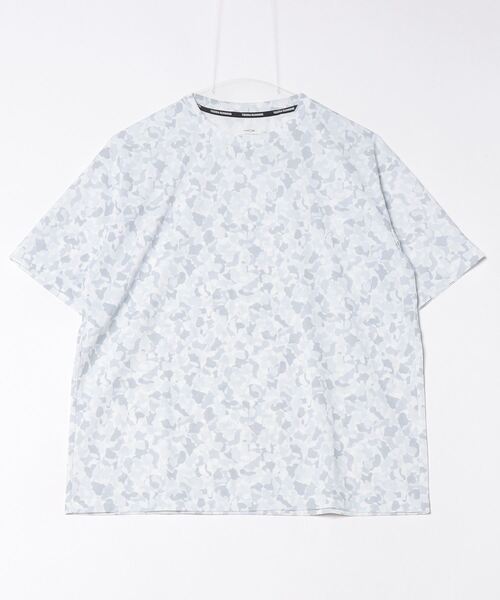 TIGORA(ティゴラ)の「ティゴラ TIGORA ランニング ユニセックス半袖Tシャツ 総柄ビッグシルエット(Tシャツ/カットソー・メンズ・ブルー/ホワイト×グレー/ピンク/イエロー/ブラック×グレー・2XS/SS/S/M/L/XL/2XL)」の2枚目の写真