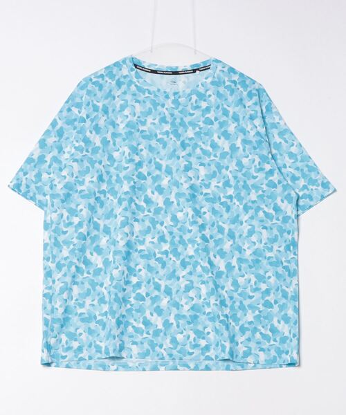 TIGORA(ティゴラ)の「ティゴラ TIGORA ランニング ユニセックス半袖Tシャツ 総柄ビッグシルエット(Tシャツ/カットソー・メンズ・ブルー/ホワイト×グレー/ピンク/イエロー/ブラック×グレー・2XS/SS/S/M/L/XL/2XL)」の4枚目の写真