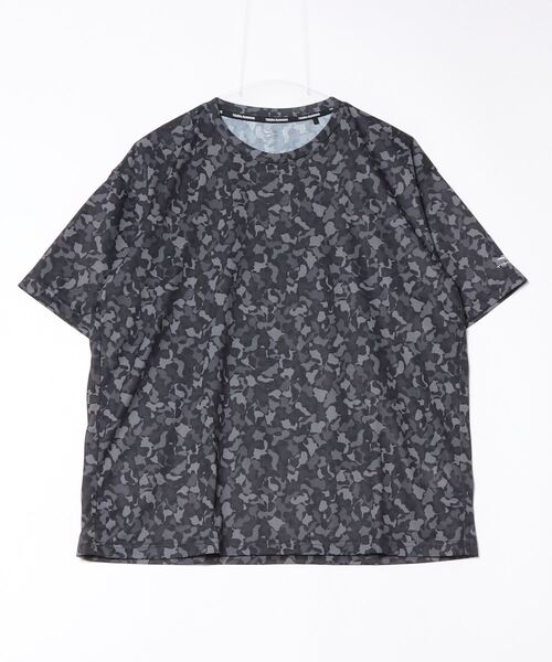 TIGORA(ティゴラ)の「ティゴラ TIGORA ランニング ユニセックス半袖Tシャツ 総柄ビッグシルエット(Tシャツ/カットソー・メンズ・ブルー/ホワイト×グレー/ピンク/イエロー/ブラック×グレー・2XS/SS/S/M/L/XL/2XL)」の3枚目の写真