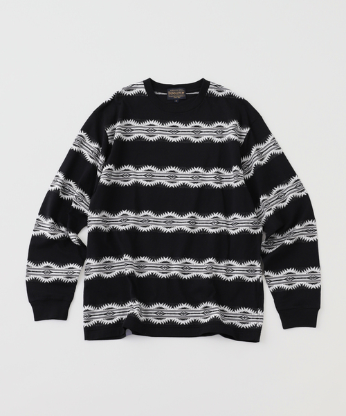 B.C STOCK(ベーセーストック)の「【PENDLETON / ペンドルトン】ジャガードロングスリーブTEE(Tシャツ/カットソー・メンズ・ブラック・SMALL/MEDIUM)」の1枚目の写真