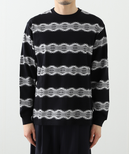 B.C STOCK(ベーセーストック)の「【PENDLETON / ペンドルトン】ジャガードロングスリーブTEE(Tシャツ/カットソー・メンズ・ブラック・SMALL/MEDIUM)」の4枚目の写真