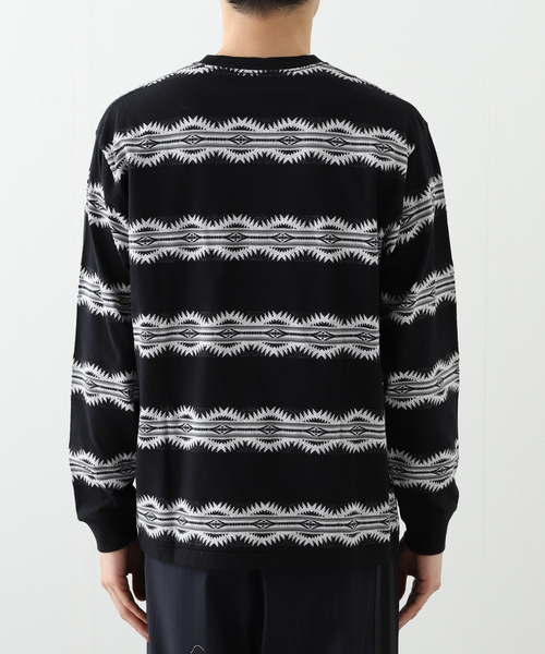 B.C STOCK(ベーセーストック)の「【PENDLETON / ペンドルトン】ジャガードロングスリーブTEE(Tシャツ/カットソー・メンズ・ブラック・SMALL/MEDIUM)」の2枚目の写真