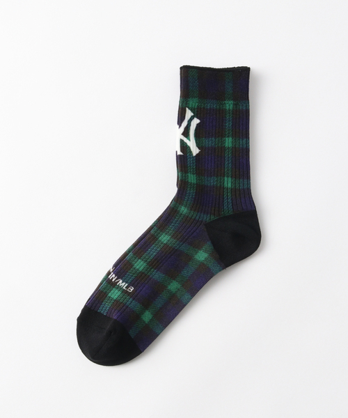 JOINT WORKS(ジョイントワークス)の「MLB / メジャーリーグベースボール CHECK SOCKS(ソックス/靴下・メンズ・ブラック/ブラック系その他・MEDIUM/SMALL)」の1枚目の写真