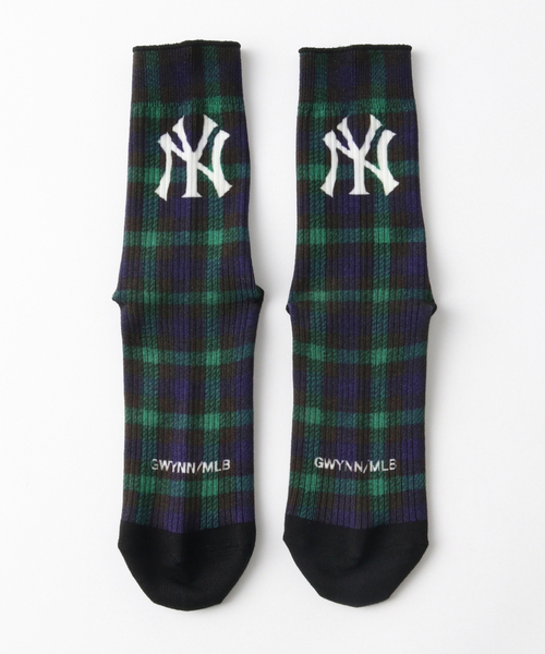 JOINT WORKS(ジョイントワークス)の「MLB / メジャーリーグベースボール CHECK SOCKS(ソックス/靴下・メンズ・ブラック/ブラック系その他・MEDIUM/SMALL)」の3枚目の写真