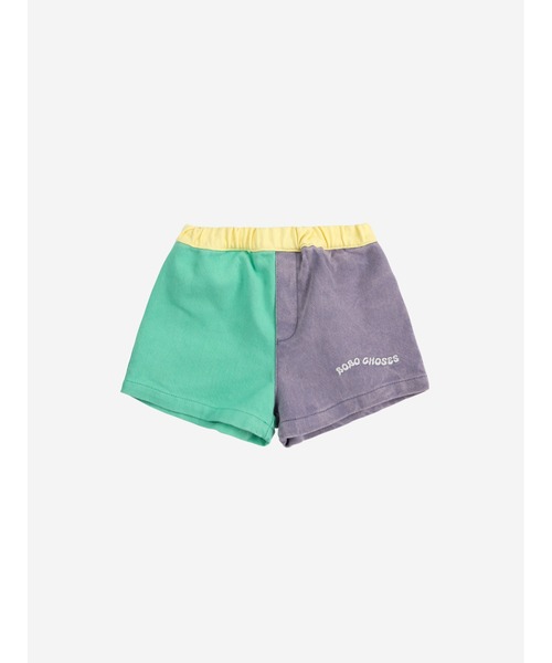 Color block woven shorts