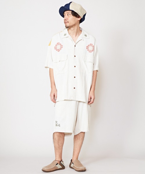 チャイハネ(チャイハネ)の「【チャイハネ】YOKOHAMA BEER×grn×Amina カラハナビMEN'Sハーフパンツ(その他パンツ・メンズ・イエロー/ホワイト・FREE)」の4枚目の写真