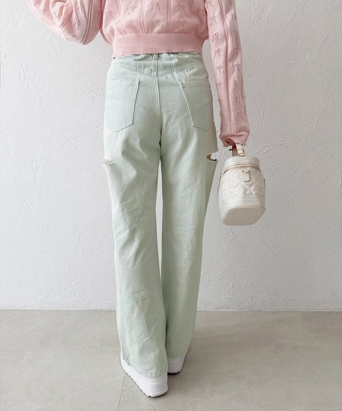 apres jour(アプレジュール)の「リボンカットデニム(デニムパンツ・レディース・ブラック/サックスブルー/ブルー系その他・SMALL/LARGE/MEDIUM)」の16枚目の写真