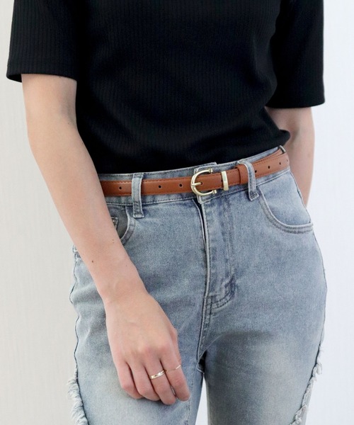 上品【REISS】BAILEY ホースシュー ベルト セール】アンティークゴールドホースシューバックルレザーベルト