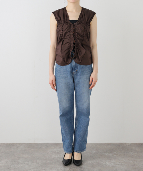 セール】LOW CLASSIC/ロウ クラシック WRINKLE SLEEVELESS SHIRT 