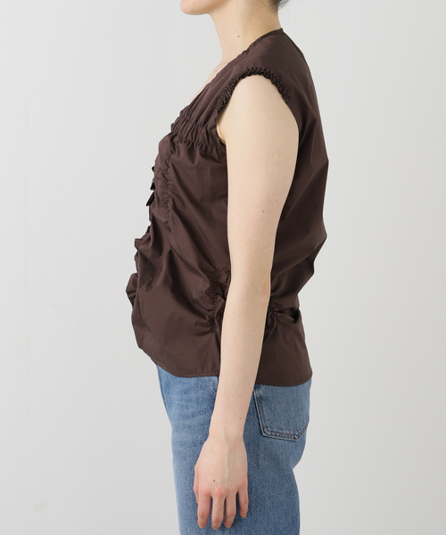セール】LOW CLASSIC/ロウ クラシック WRINKLE SLEEVELESS SHIRT 