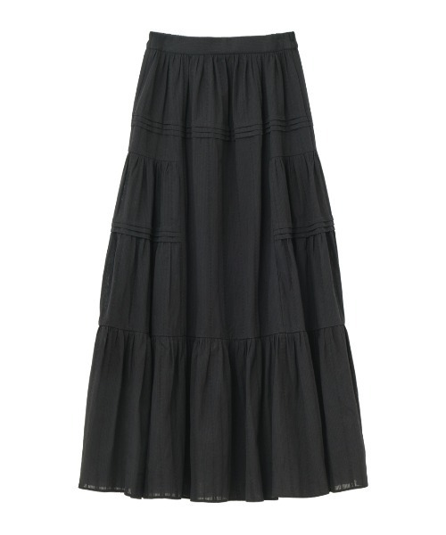 PEACH JOHN（ピーチジョン）の「サイドボリュームティアードスカート（スカート・レディース・オレンジ系その他/ブラック・ONE SIZE）」の5枚目の写真