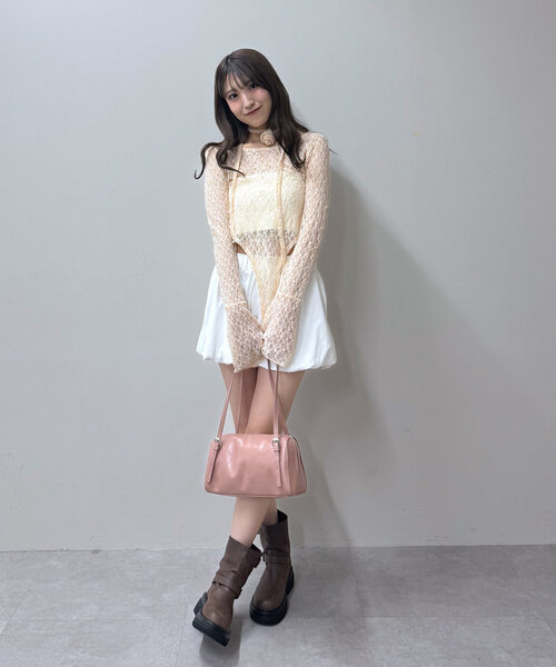 mline（エムライン）の「[mline]ボディスーツ レースチョーカー（シャツ/ブラウス・レディース・ブラック/カーキ/オフホワイト/ピンク・FREE）」の13枚目の写真