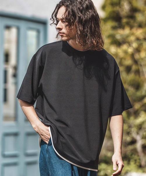 mt9660-フェイクレイヤードTシャツ（Tシャツ/カットソー）｜CAMBIO