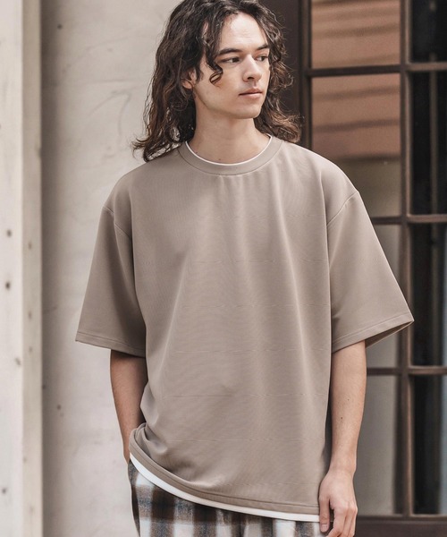 mt9660-フェイクレイヤードTシャツ（Tシャツ/カットソー）｜CAMBIO